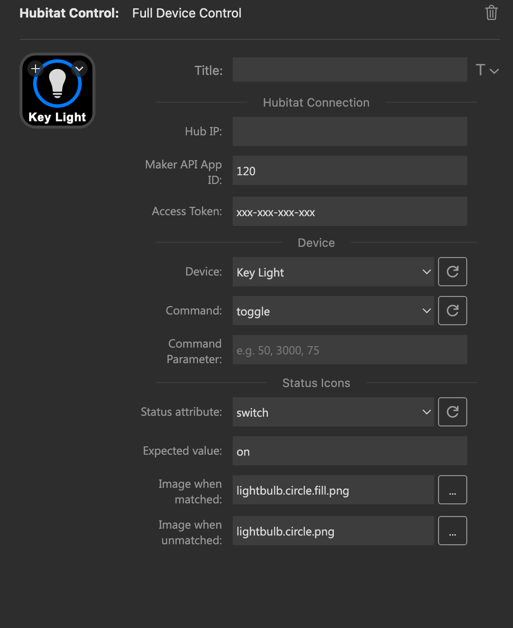 Hubitat Control screenshot