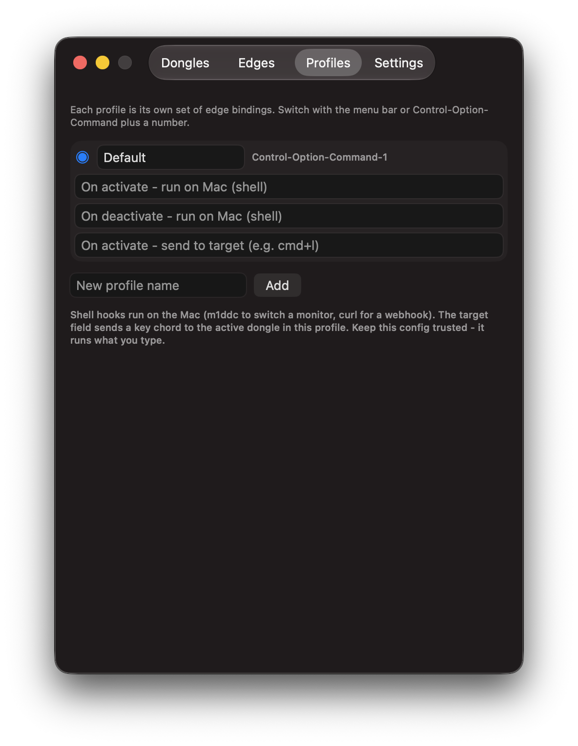 TargetFlow Profiles tab